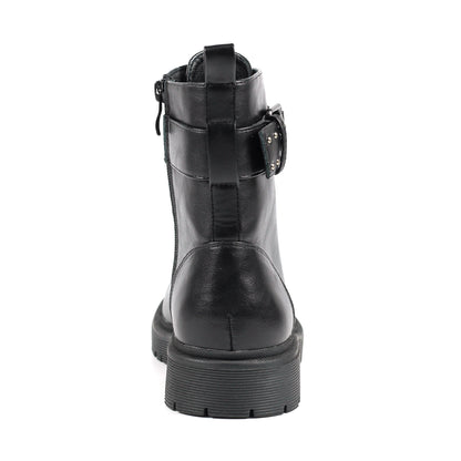 Black - Back - Lunar Womens-Ladies Emerson Ankle Boots