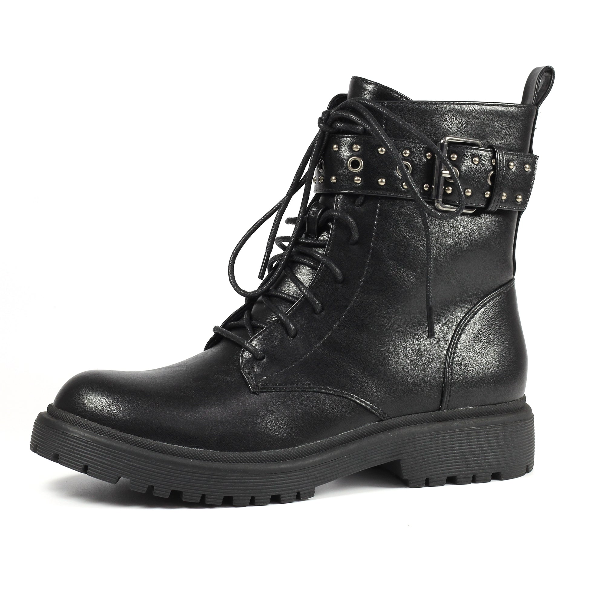 Black - Side - Lunar Womens-Ladies Emerson Ankle Boots