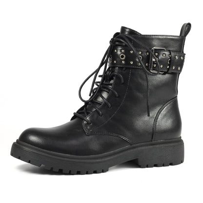 Black - Side - Lunar Womens-Ladies Emerson Ankle Boots