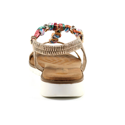 Gold - Back - Lunar Womens-Ladies Tempo Sandals