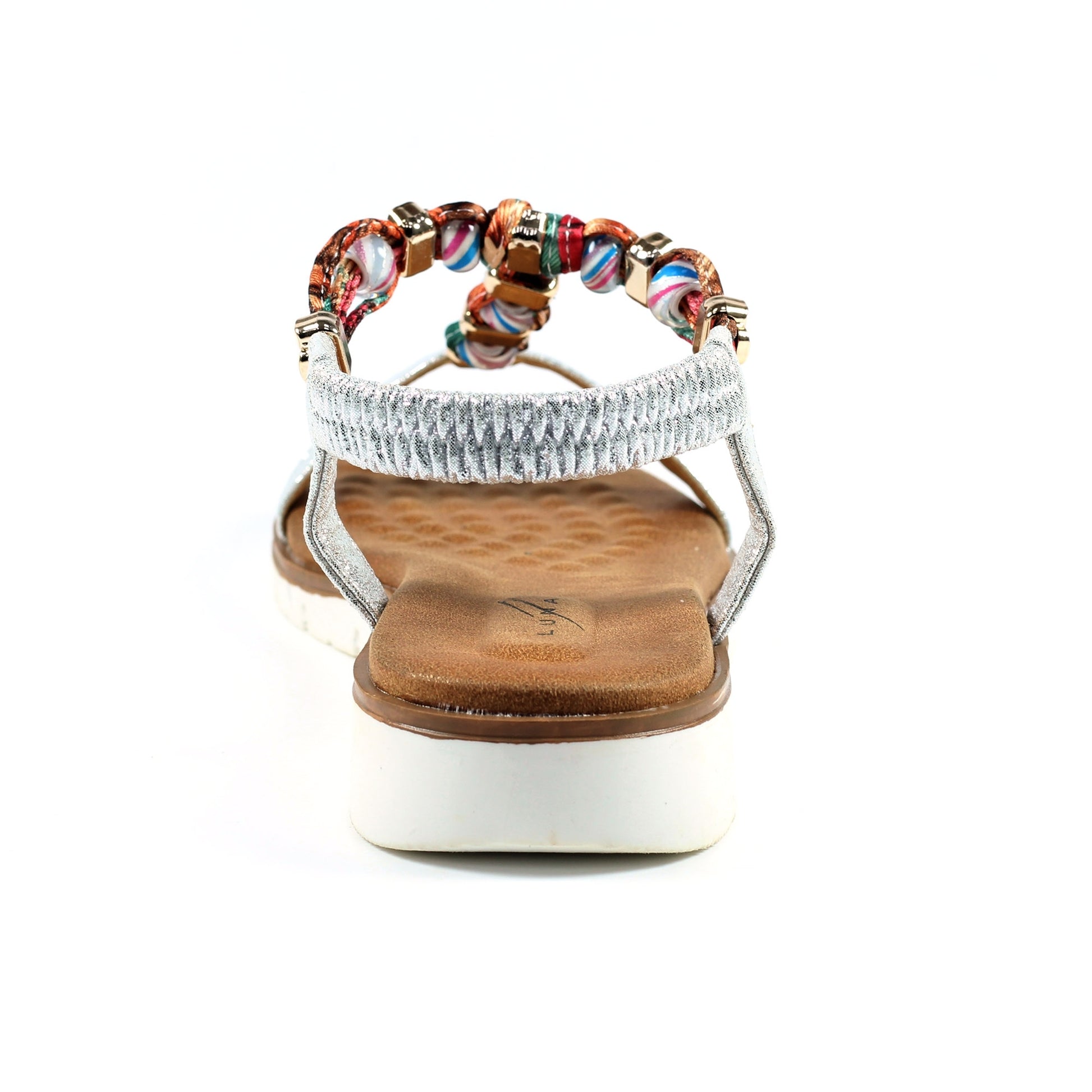 Silver - Back - Lunar Womens-Ladies Tempo Sandals