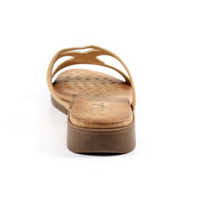 Gold - Back - Lunar Womens-Ladies Chavez Diamante Sandals