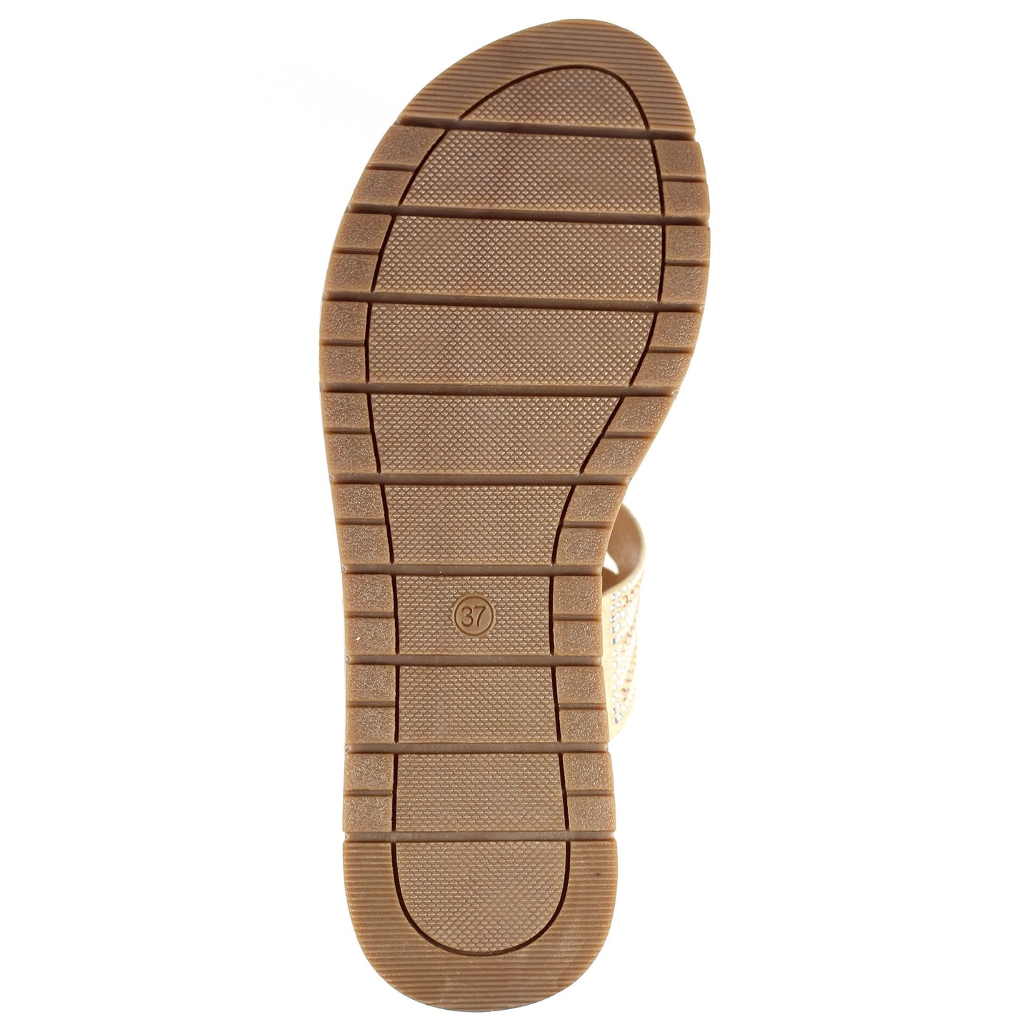 Gold - Side - Lunar Womens-Ladies Chavez Diamante Sandals
