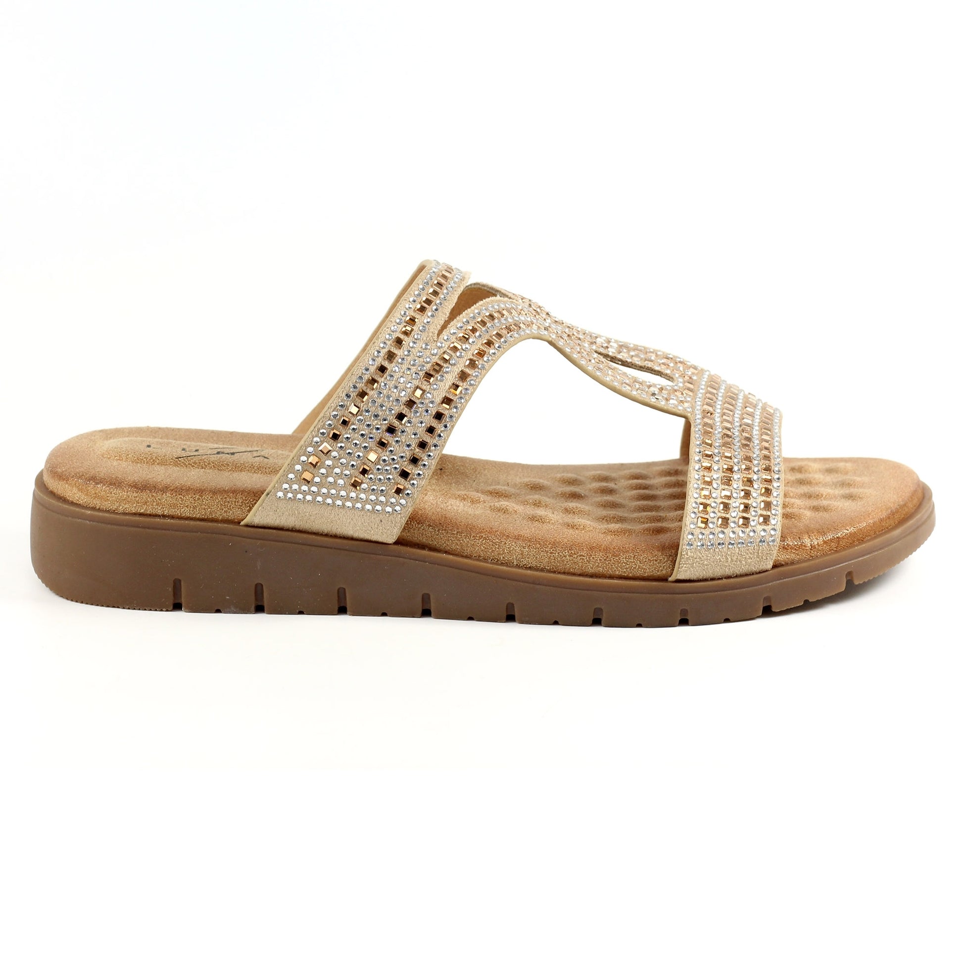 Gold - Lifestyle - Lunar Womens-Ladies Chavez Diamante Sandals