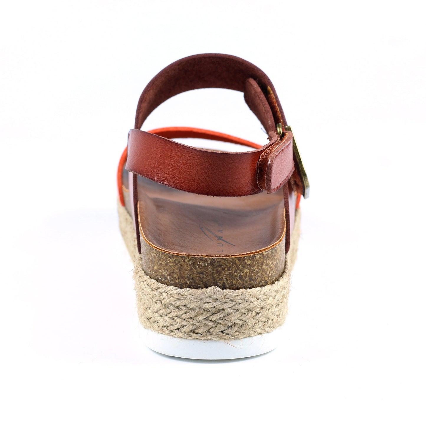 Orange - Back - Lunar Womens-Ladies Deanna II Sling Back Sandals