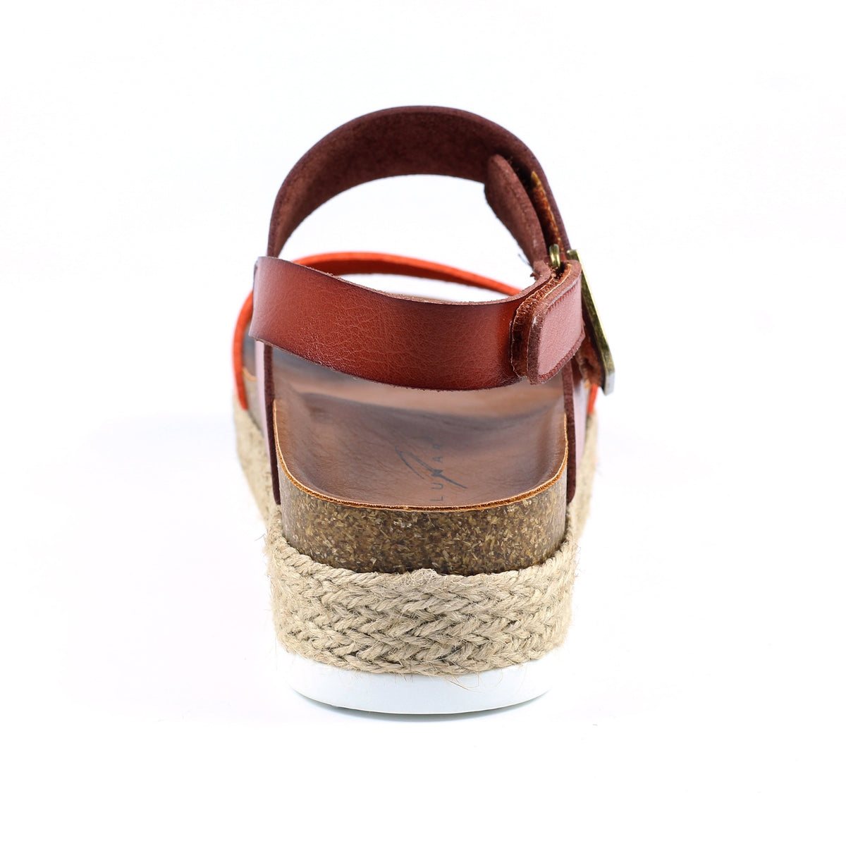 Orange - Back - Lunar Womens-Ladies Deanna II Sling Back Sandals