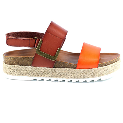 Orange - Lifestyle - Lunar Womens-Ladies Deanna II Sling Back Sandals