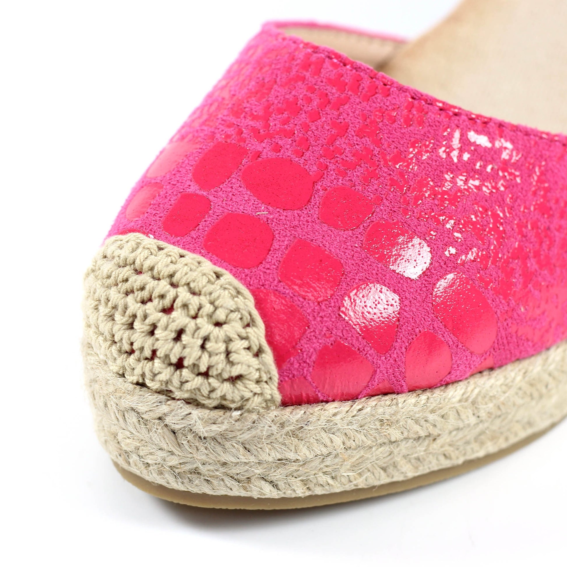 Pink - Close up - Lunar Womens-Ladies Craster Wedges