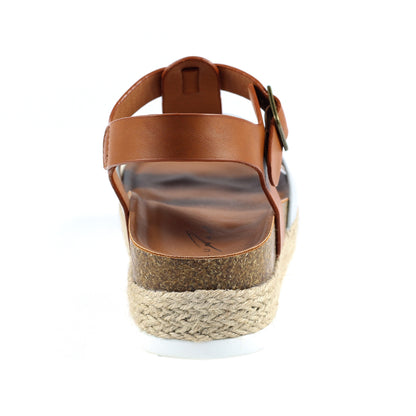Tan - Back - Lunar Womens-Ladies Rage Sandals