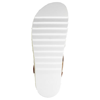 Tan - Close up - Lunar Womens-Ladies Rage Sandals