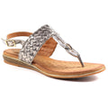 Pewter - Front - Lunar Womens-Ladies Dawley Sandals