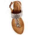 Pewter - Side - Lunar Womens-Ladies Dawley Sandals
