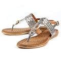 Pewter - Close up - Lunar Womens-Ladies Dawley Sandals