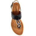Black - Side - Lunar Womens-Ladies Dawley Sandals
