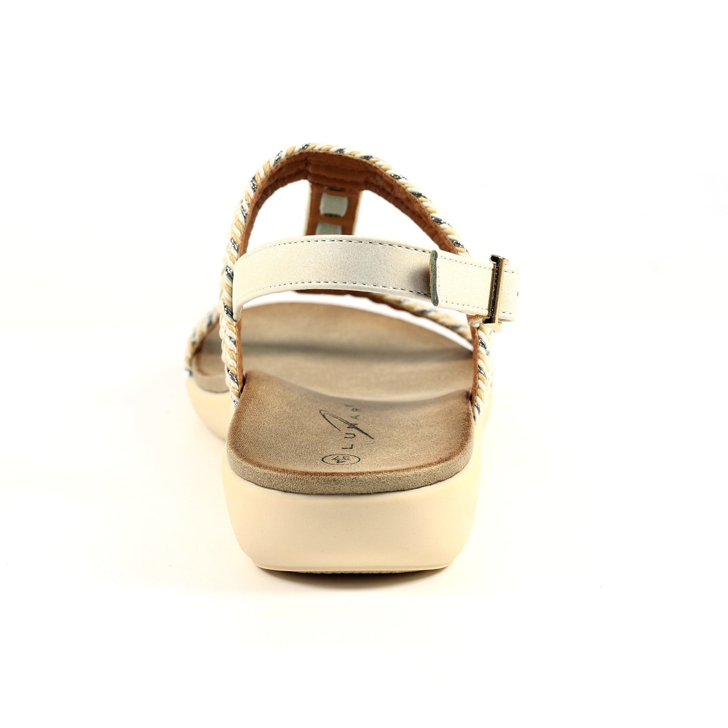 White - Back - Lunar Womens-Ladies Sidcup Sandals