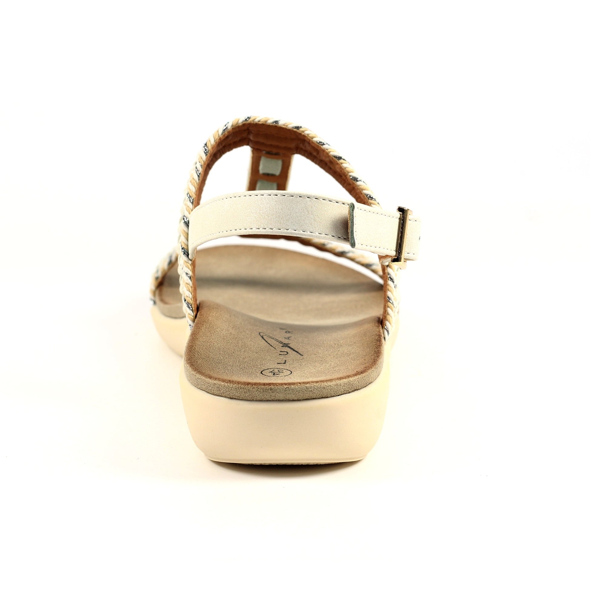 White - Back - Lunar Womens-Ladies Sidcup Sandals