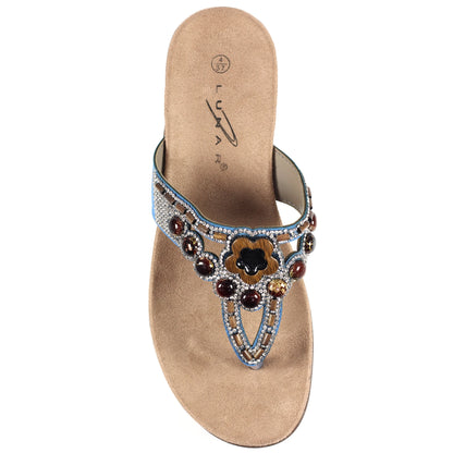 Blue - Close up - Lunar Womens-Ladies Vision Sandals