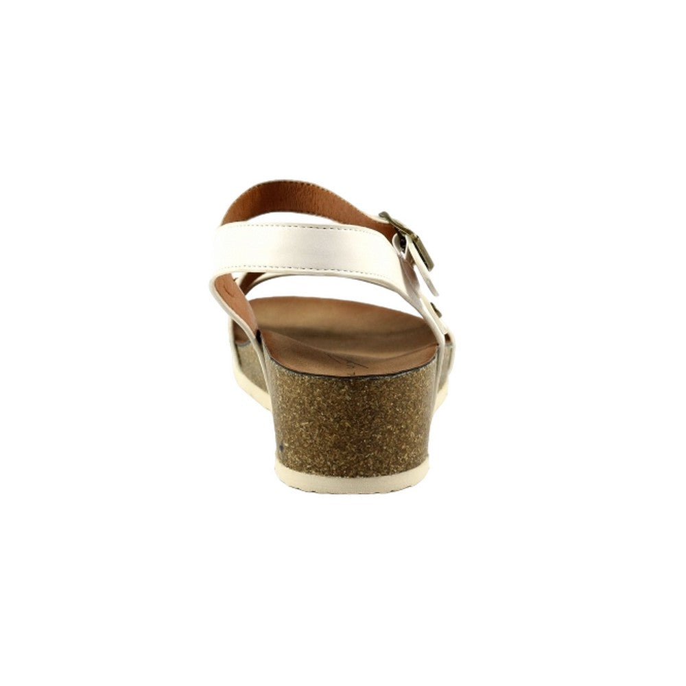 White - Lifestyle - Lunar Womens-Ladies Cluster Wedge Sandals