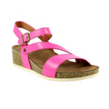 Fuchsia - Front - Lunar Womens-Ladies Cluster Wedge Sandals