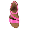 Fuchsia - Back - Lunar Womens-Ladies Cluster Wedge Sandals