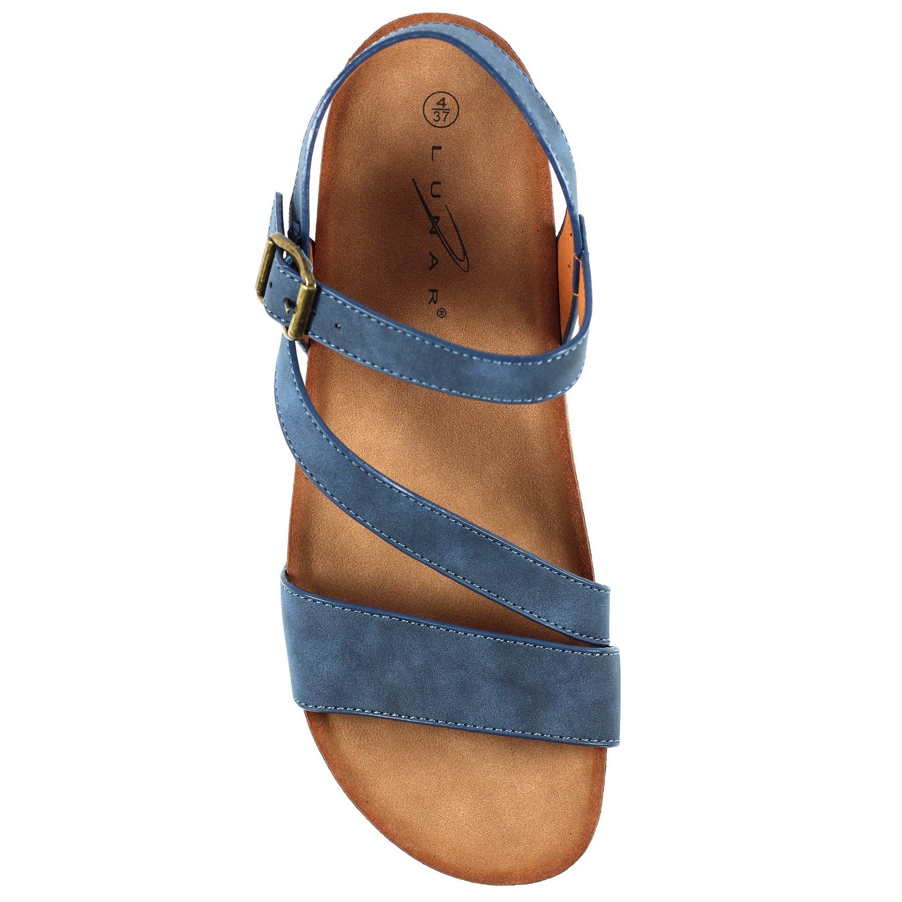 Blue - Lifestyle - Lunar Womens-Ladies Cluster Wedge Sandals