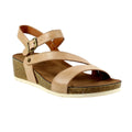 Beige - Front - Lunar Womens-Ladies Cluster Wedge Sandals