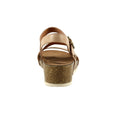 Beige - Side - Lunar Womens-Ladies Cluster Wedge Sandals