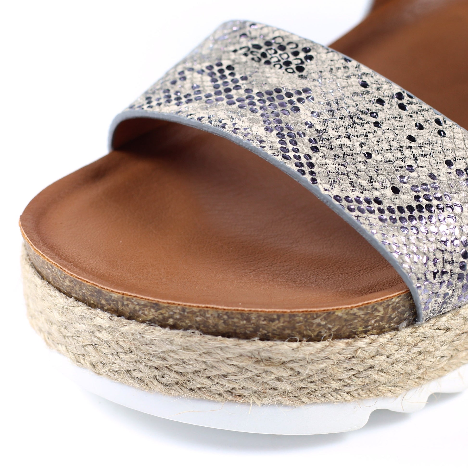 Grey - Pack Shot - Lunar Womens-Ladies Nest Sandals