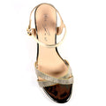 Gold - Close up - Lunar Womens-Ladies Republic Sandals
