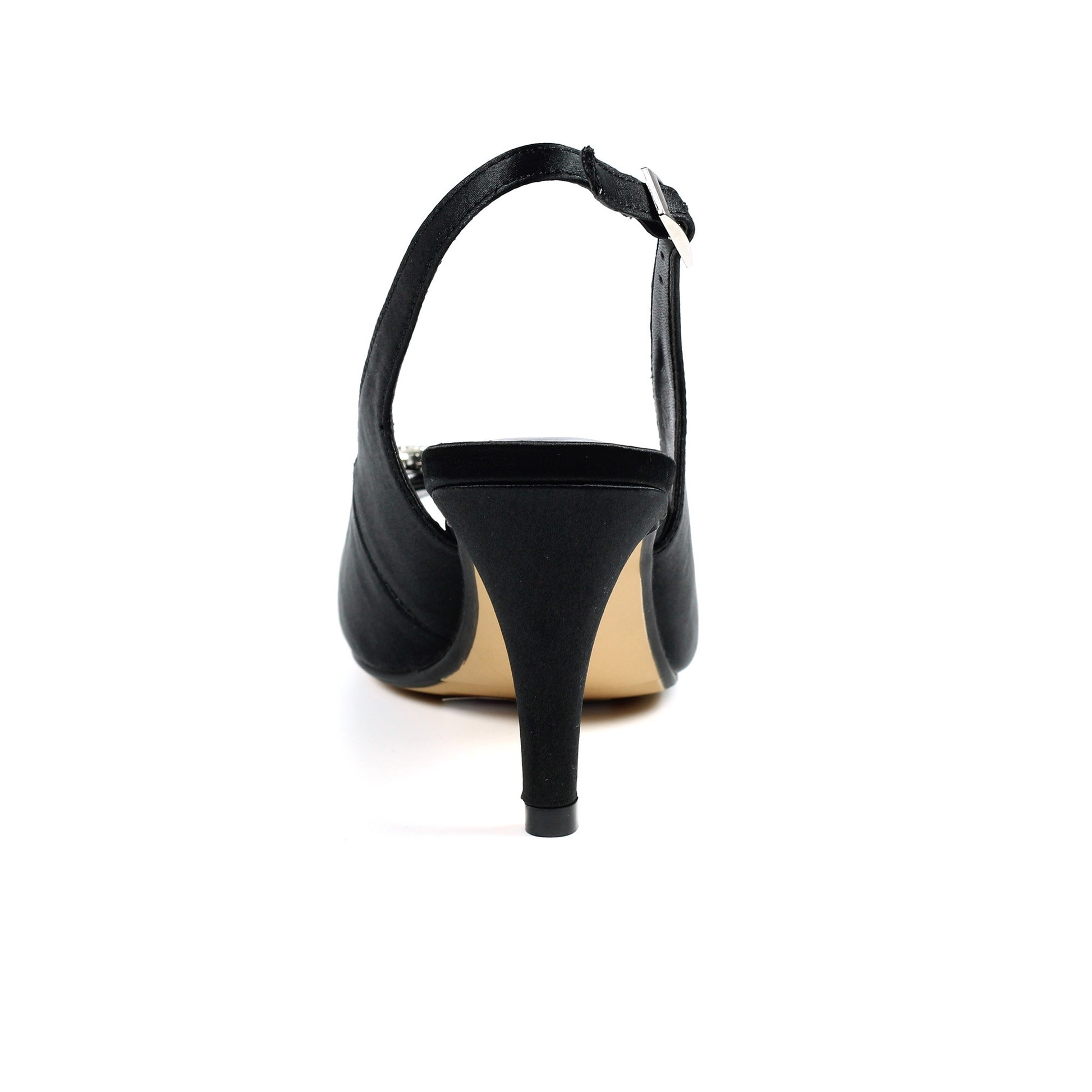 Black - Back - Lunar Womens-Ladies Venice Sling Back Sandals