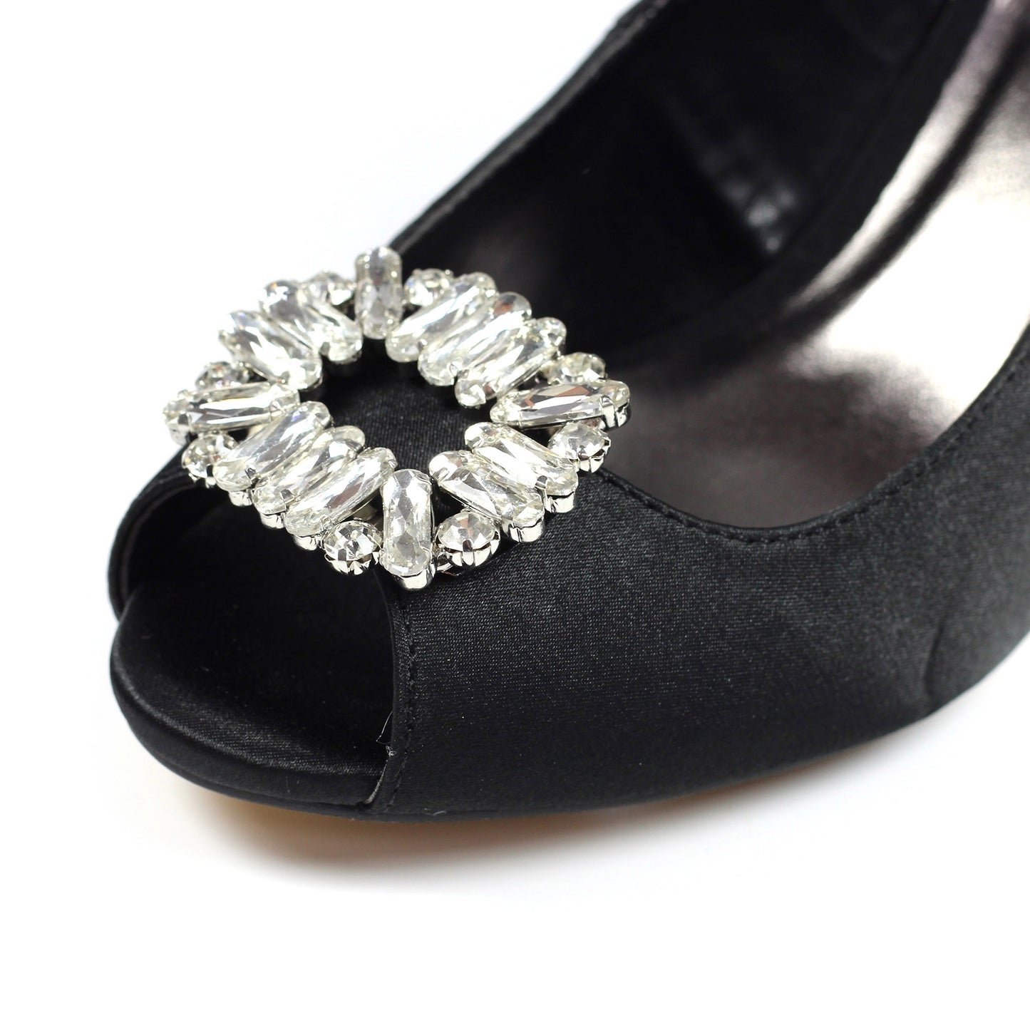Black - Close up - Lunar Womens-Ladies Venice Sling Back Sandals