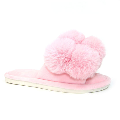 Pink - Close up - Lunar Womens-Ladies Octavia Slippers