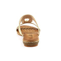 Gold - Back - Lunar Womens-Ladies Calow Leather Sandals