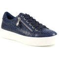 Blue - Front - Lunar Womens-Ladies Charm Leopard Print Trainers