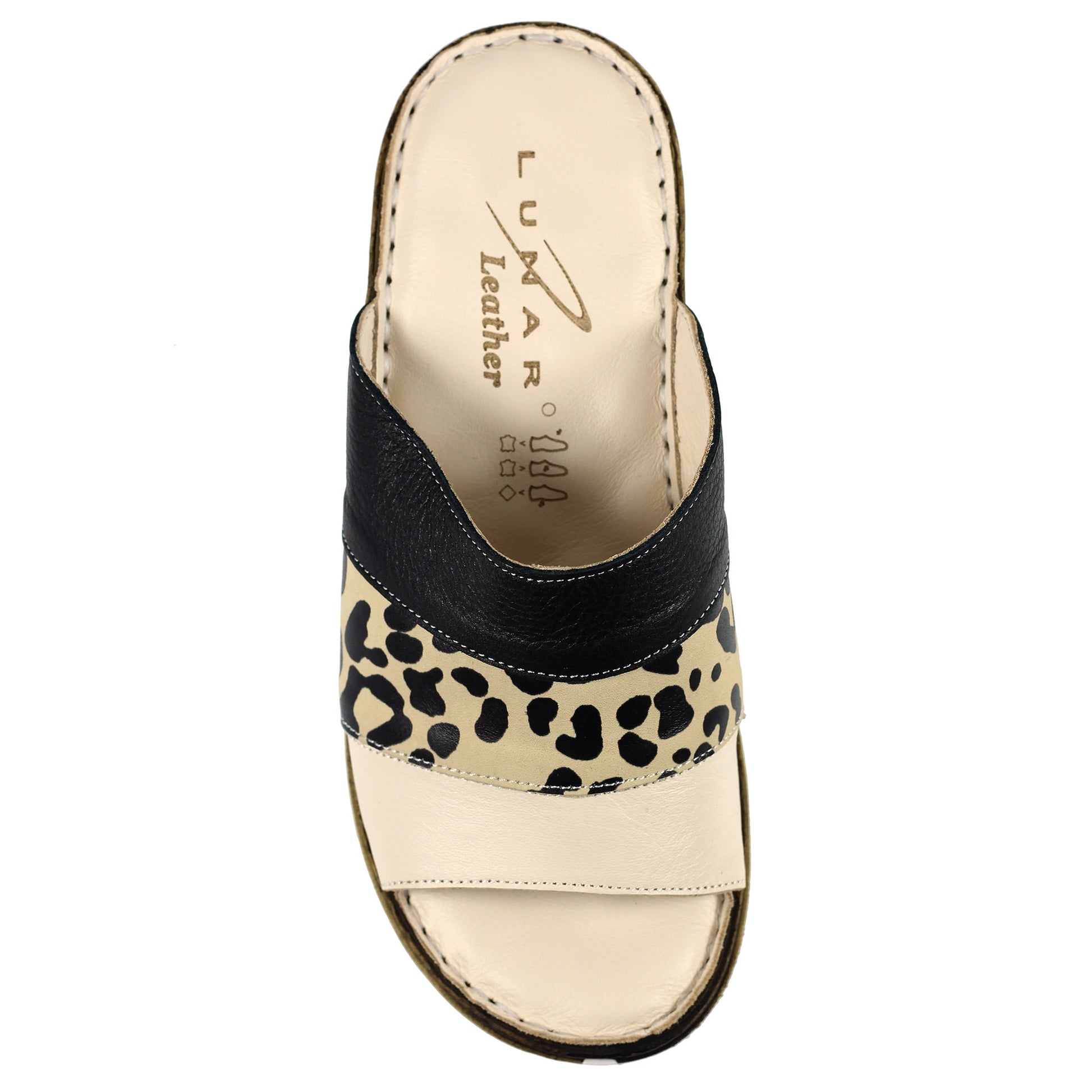 Ocelot - Pack Shot - Lunar Womens-Ladies Appleby Ocelot Print Leather Sandals