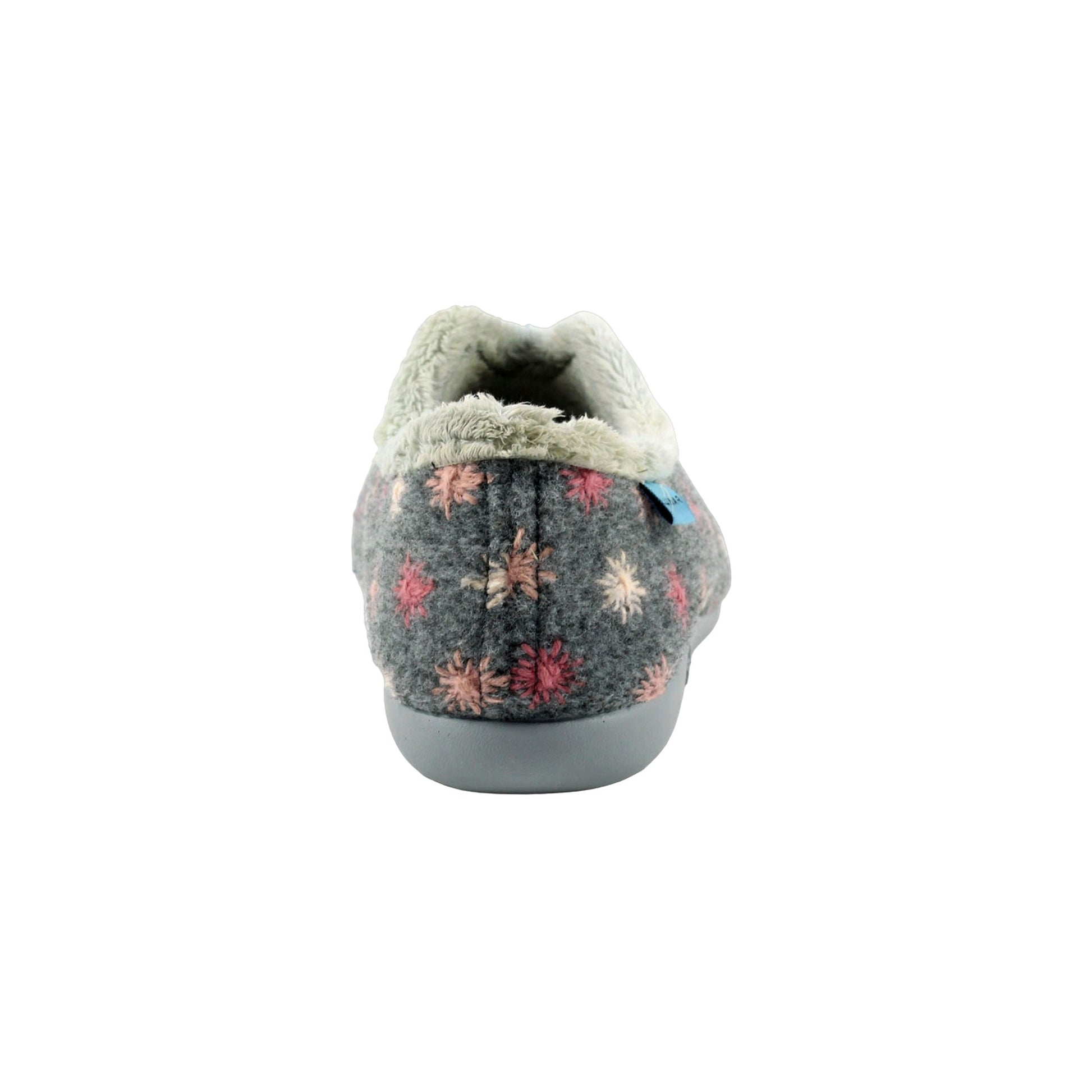 Grey - Side - Lunar Womens-Ladies Sundance Felt Slippers