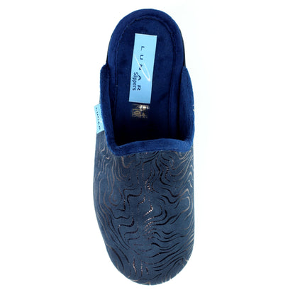 Blue - Lifestyle - Lunar Womens-Ladies Darlene Wedge Slippers