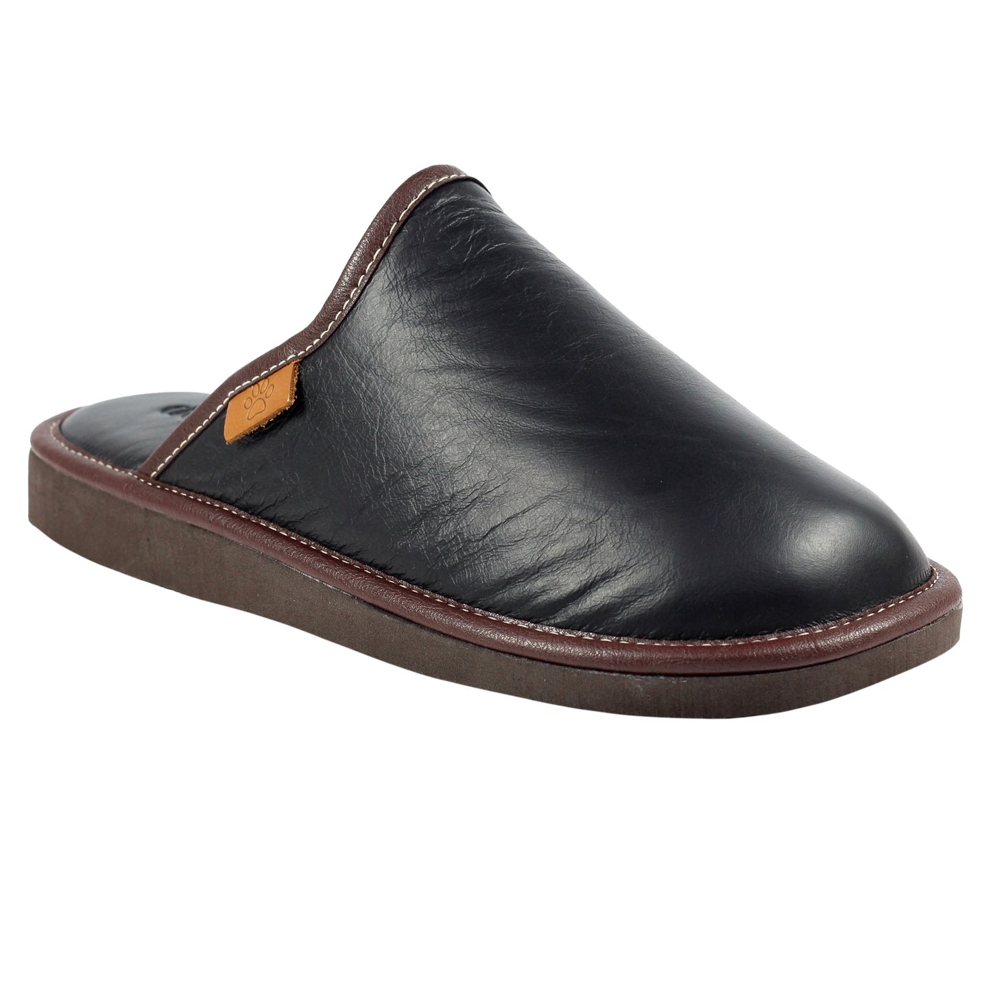 Black - Front - Lazy Dogz Mens Tucker Slippers