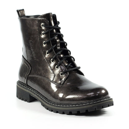 Grey - Front - Lunar Womens-Ladies Nala Ankle Boots