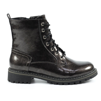 Grey - Side - Lunar Womens-Ladies Nala Ankle Boots
