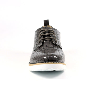 Grey - Close up - Lunar Womens-Ladies Croft Shoes