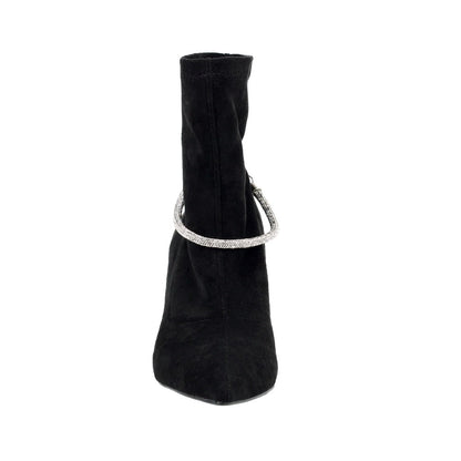 Black - Close up - Lunar Womens-Ladies Trenza Ankle Boots