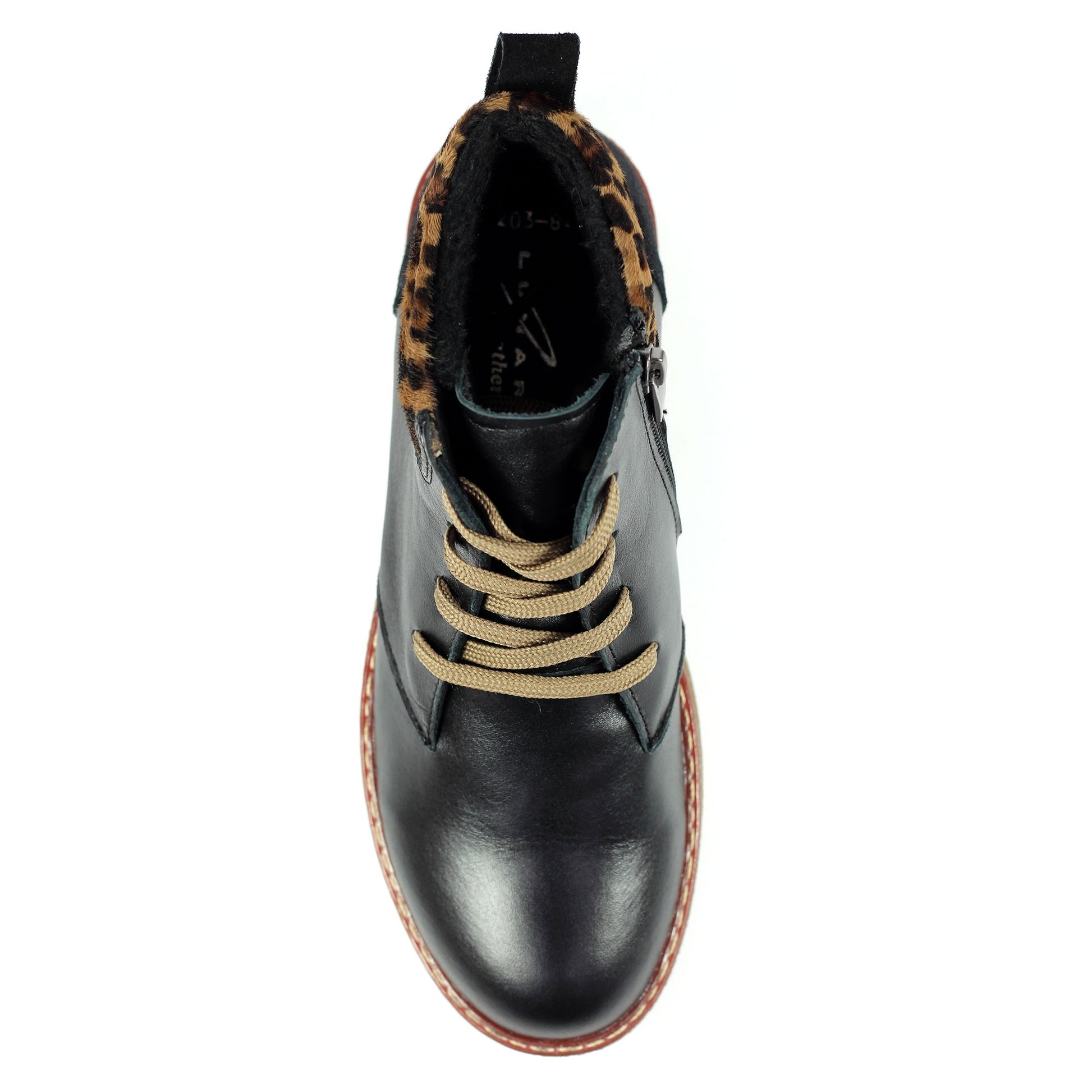 Black - Pack Shot - Lunar Womens-Ladies Portman Leather Boots