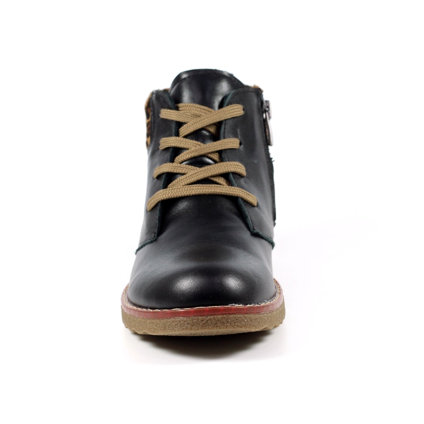 Black - Close up - Lunar Womens-Ladies Portman Leather Boots