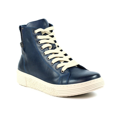 Blue - Front - Lunar Womens-Ladies Danube Leather Boots