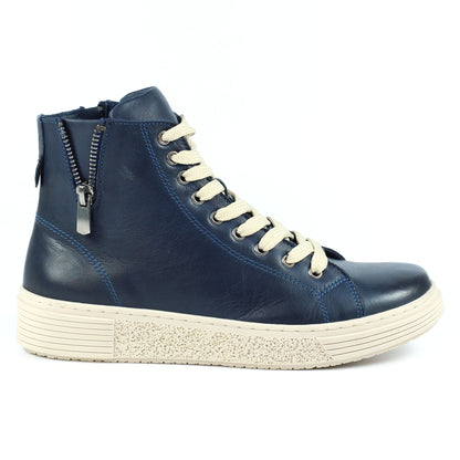 Blue - Lifestyle - Lunar Womens-Ladies Danube Leather Boots