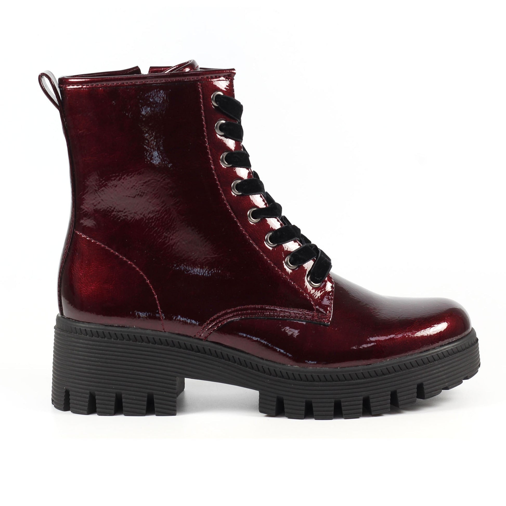 Burgundy - Lifestyle - Lunar Womens-Ladies Danni Ankle Boots