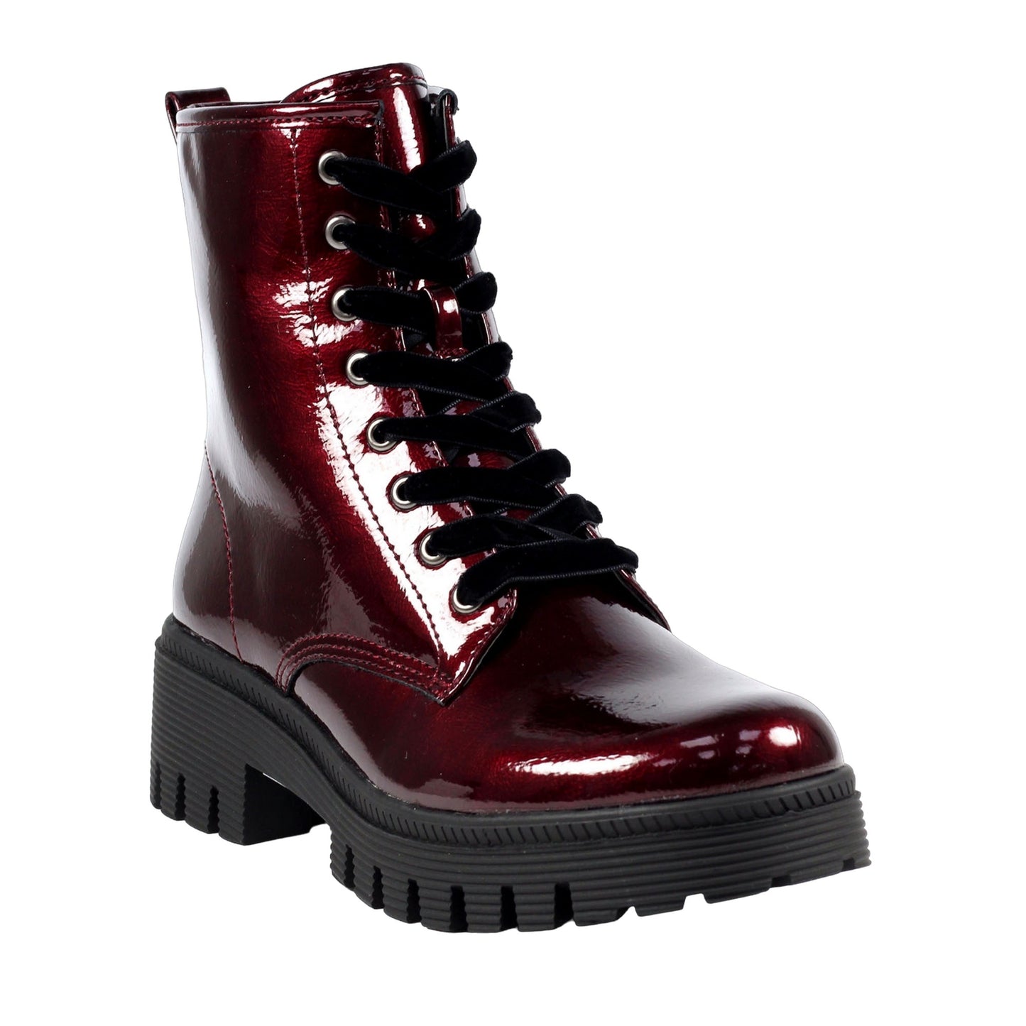 Burgundy - Front - Lunar Womens-Ladies Danni Ankle Boots