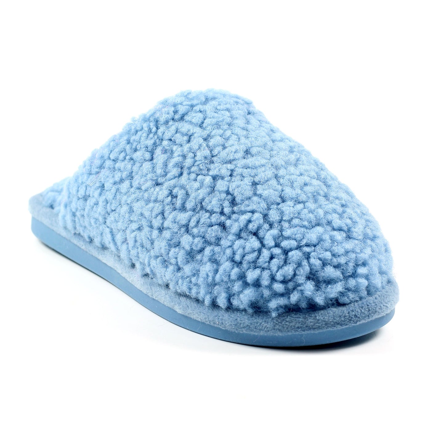 Blue - Front - Lunar Womens-Ladies Muscat Slippers