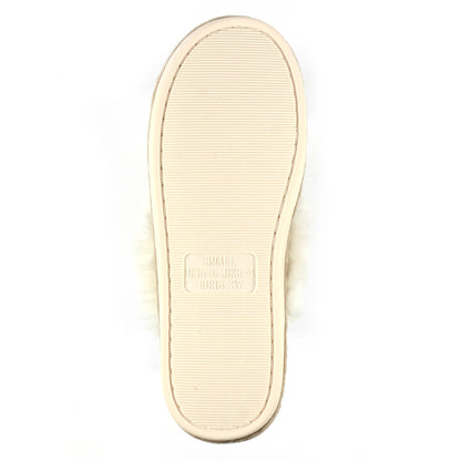 Beige - Side - Lunar Womens-Ladies Nika Slippers